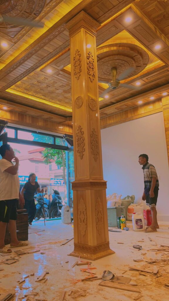 Mẫu trần gỗ đẹp nhất tại Hưng Yên